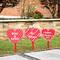 Glitzhome® 15" Wooden Heart-Shaped Valentine's Yard Stakes Set